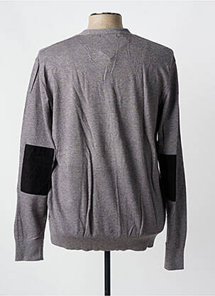 Gilet manches longues col v marron OSCAR homme
