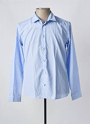 Chemise manches longues imprimé fantaisie bleu OSCAR homme