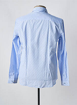 Chemise manches longues imprimé fantaisie bleu OSCAR homme