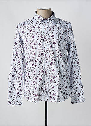 Chemise manches longues imprimé fantaisie violet OSCAR homme