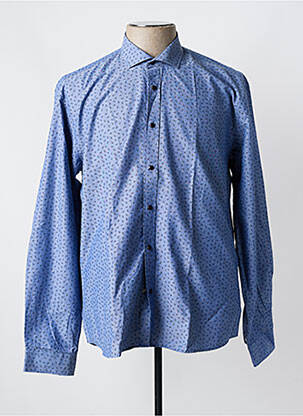 Chemise manches longues imprimé fantaisie bleu OSCAR homme