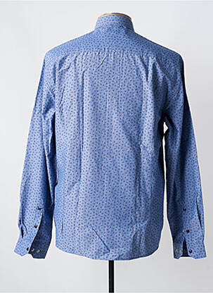 Chemise manches longues imprimé fantaisie bleu OSCAR homme
