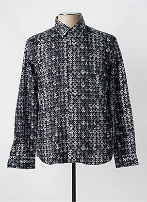 Chemise manches longues imprimé fantaisie noir OSCAR homme