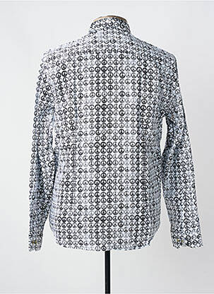 Chemise manches longues imprimé fantaisie blanc OSCAR homme