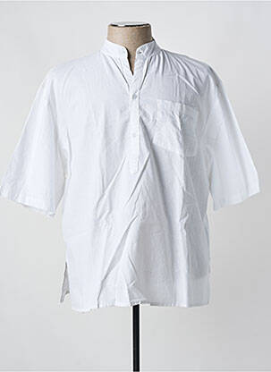 Chemise manches courtes coupe droite blanc COLINE homme