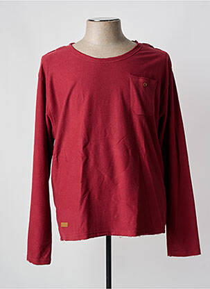 Sweat-shirt manches longues manches longues rouge HOPENLIFE homme