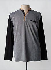 Polo noir CLUB JU PARIS pour homme seconde vue