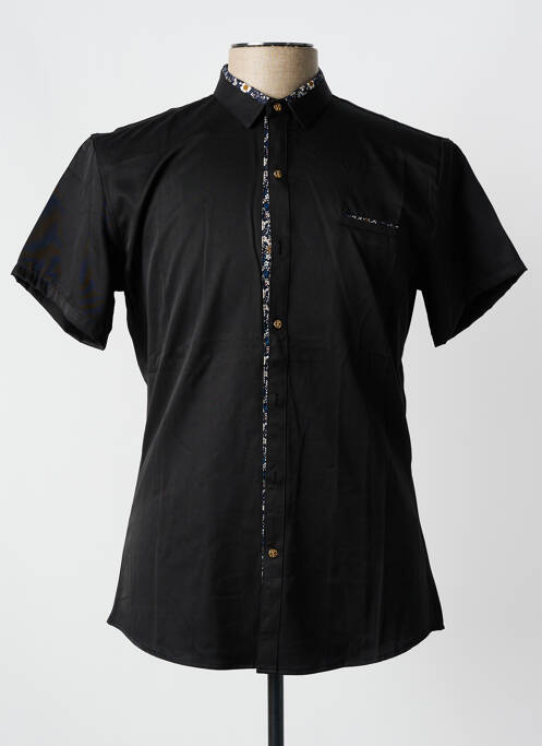 Chemise manches courtes noir ROSS CARRA pour homme