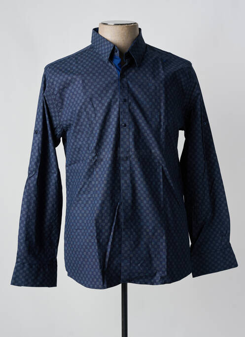 Chemise manches longues bleu DOCKERS pour homme