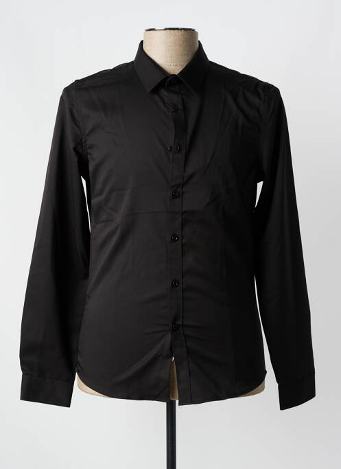 Chemise manches longues noir ROSS CARRA pour homme
