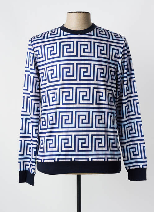 Sweat-shirt bleu MADE IN ITALY pour homme