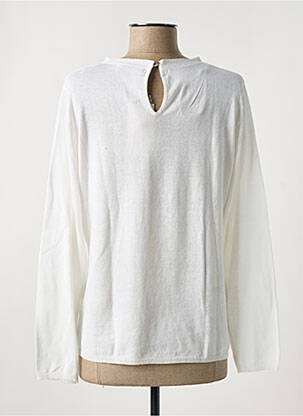 Pull col v manches longues blanc SO SWEET femme