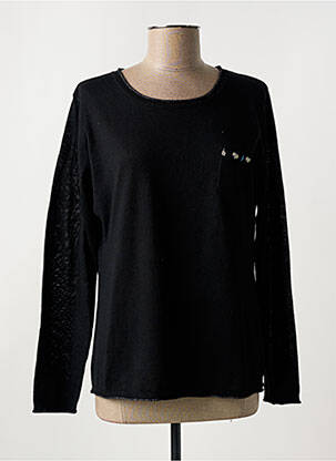 Pull stretch manches longues noir SO SWEET femme