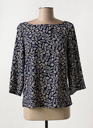 Blouse imprimé fantaisie manches 3/4 bleu CERISE BLUE femme