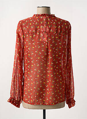 Blouse légère et transparente manches longues orange SO SWEET femme