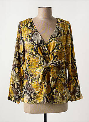 Blouse manches longues manches longues jaune JUS D'ORANGE femme