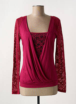 T-shirt manches longues manches longues rouge COLINE femme