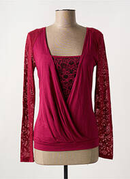 T-shirt manches longues manches longues rouge COLINE femme