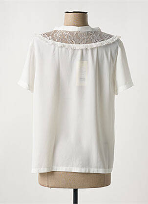Blouse légère et transparente manches courtes blanc LOVIE & CO femme