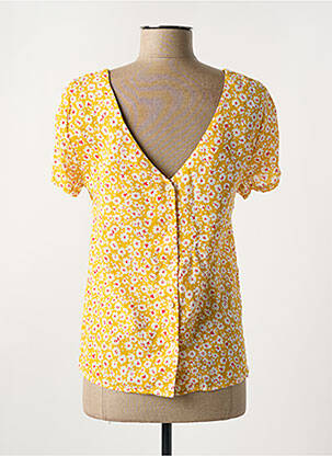 Top manches courtes manches courtes jaune CERISE BLUE femme