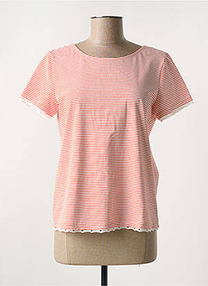 T-shirt stretch manches courtes orange CERISE BLUE femme