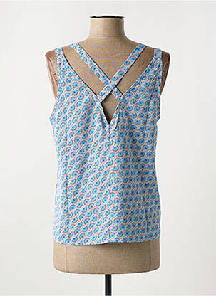 Top imprimé fantaisie fines bretelles bleu AKOZ DE TOI femme