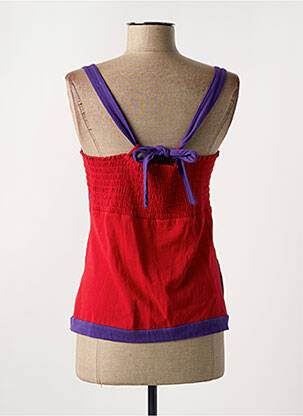 Top col carré fines bretelles rouge COLINE femme