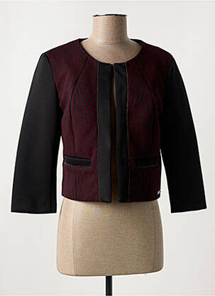 Veste chic tissage crêpe rouge JUS D'ORANGE femme