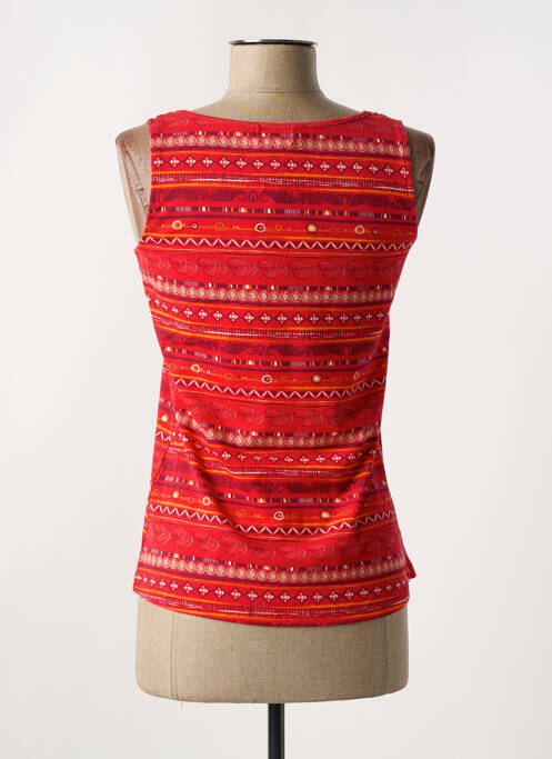 Débardeur stretch sans manche rouge COLINE femme