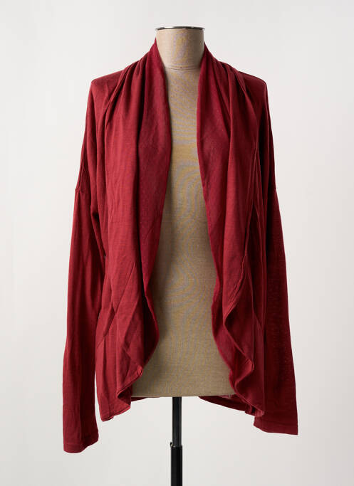 Gilet manches longues orange COLINE pour femme