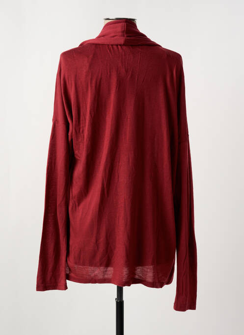 Gilet manches longues orange COLINE pour femme