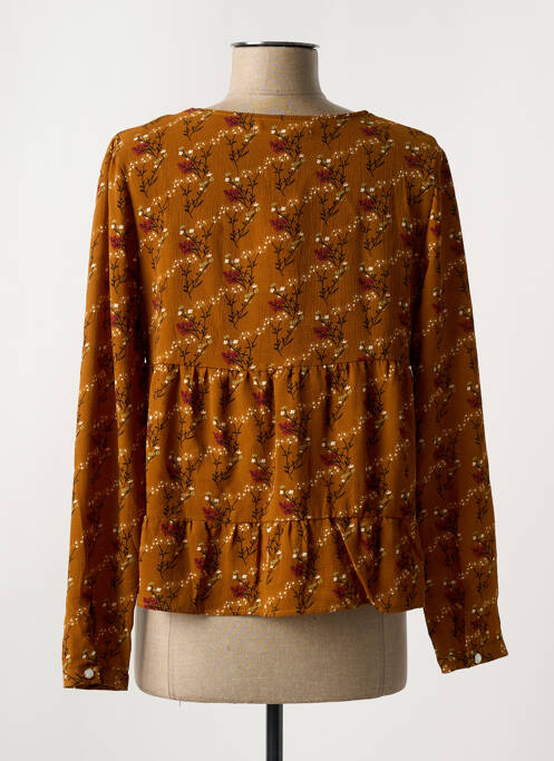 Chemisier imprimé fleurs manches longues jaune SO SWEET femme