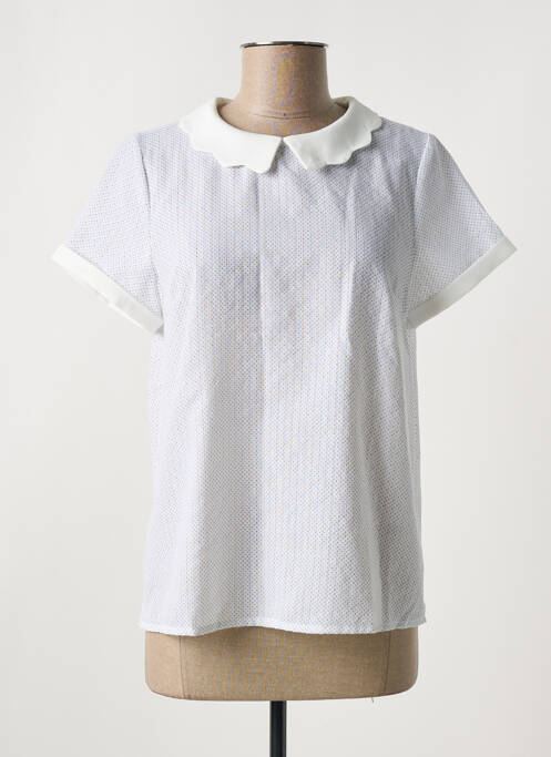 Top blanc CERISE BLUE pour femme