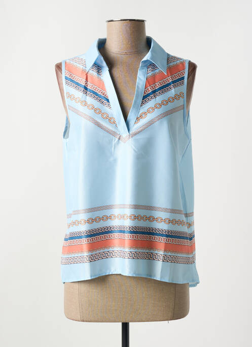 Top bleu AZAKA pour femme