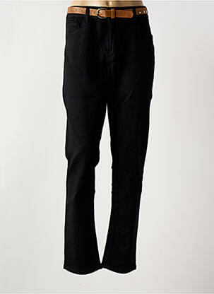 Pantalon droit stretch taille normale noir ROSE PLAYER femme