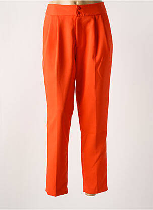 Pantalon droit stretch taille normale rouge ATTENTIF femme