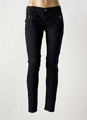 Pantalon slim tissage popeline taille normale noir ROSE PLAYER femme