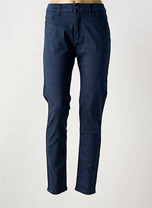 Pantalon slim tissage popeline taille normale bleu ESTEE BROWN femme