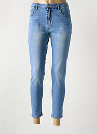 Jeans coupe slim stretch taille normale bleu NINA CARTER femme