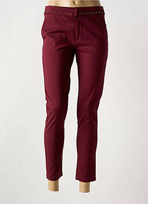 Pantalon 7/8 stretch taille normale violet LAURA JO femme
