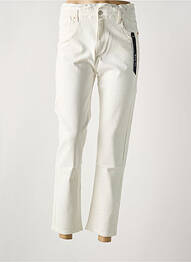 Jean coupe mom stretch taille normale blanc MARIVY femme