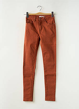 Jeans coupe slim stretch taille normale marron NINA CARTER femme