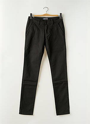 Pantalon chino stretch taille normale noir LEEYO JEANS homme
