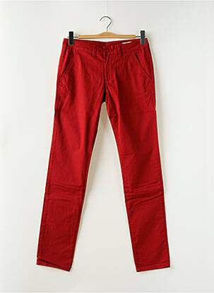 Pantalon chino stretch taille normale rouge LEEYO JEANS homme