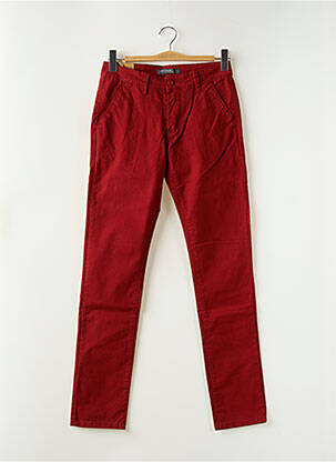 Pantalon chino stretch taille normale rouge LEEYO JEANS homme