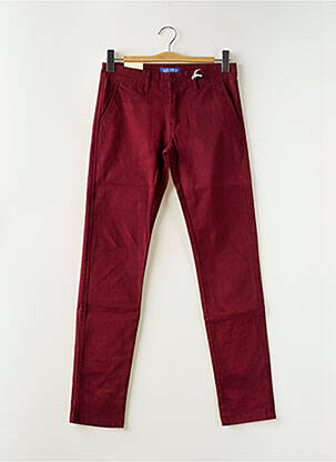 Pantalon chino stretch taille normale rouge MASTINO homme
