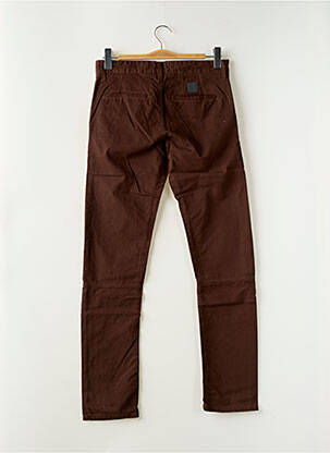 Pantalon chino tissage popeline taille normale marron HOPENLIFE homme