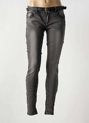 Jeans coupe slim gris ROSE PLAYER pour femme