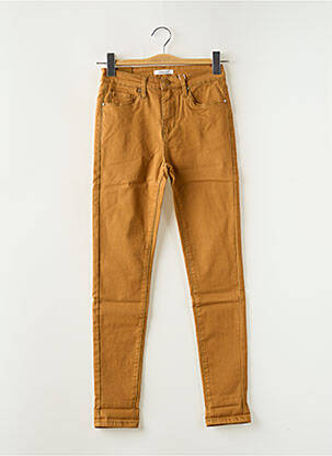 Jeans coupe slim marron NINA CARTER pour femme