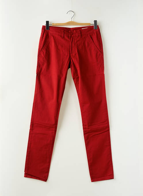 Pantalon chino stretch taille normale rouge LEEYO JEANS homme